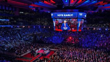 Donald Trump hosts rally at New York’s Madison Square Garden