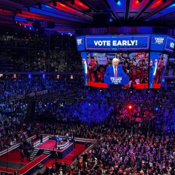 Donald Trump hosts rally at New York’s Madison Square Garden