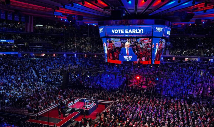 Donald Trump hosts rally at New York’s Madison Square Garden