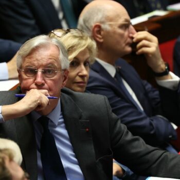 Le Premier ministre Michel Barnier l'Assemblée nationale à Paris le 22 octobre 2024