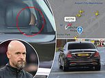 Erik ten Hag is seen for the first time since his Man United sacking as he hides in the back of a Mercedes and heads to the airport to board a private jet back to the Netherlands