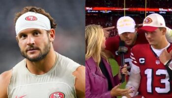 NFL star Nick Bosa crashes teammate’s post-game interview to declare support for Donald Trump