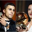 Rodri wins Ballon d’Or as Barcelona’s Aitana Bonmati claims Feminin award second year running