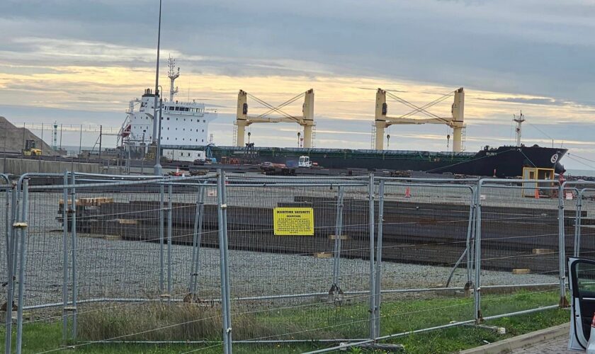 Image via facebook of MV Ruby docked at Great Yarmouth Credit Kevin Cross