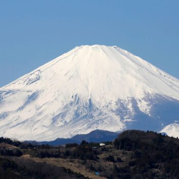 Japan's Mount Fuji is seen covered with snow from Nakai town, Kanagawa prefecture, Japan, March 1, 2016. REUTERS/Issei Kato