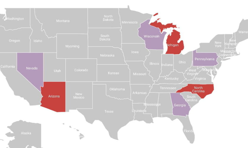 Swing States : sondages, résultats... Zoom sur ces 7 Etats qui peuvent décider de l'issue de l'élection américaine