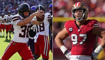 Texas Tech kicker who flashed supportive Trump message backs 49ers star Nick Bosa