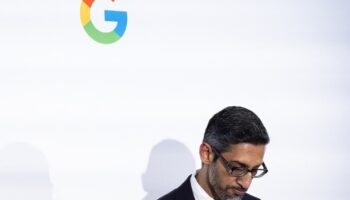 Sundar Pichai, le PDG d'Alphabet lors de l'inauguration d'un centre d'intelligence artificielle Google à Paris, en février 2024.