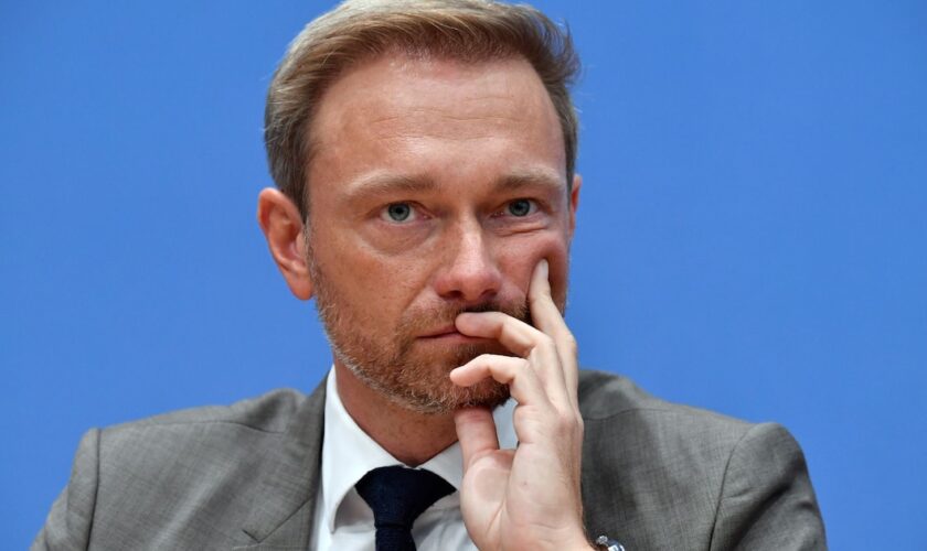 Le président du FDP (libéraux allemands) Christian Lindner à Berlin le 25 septembre 2017