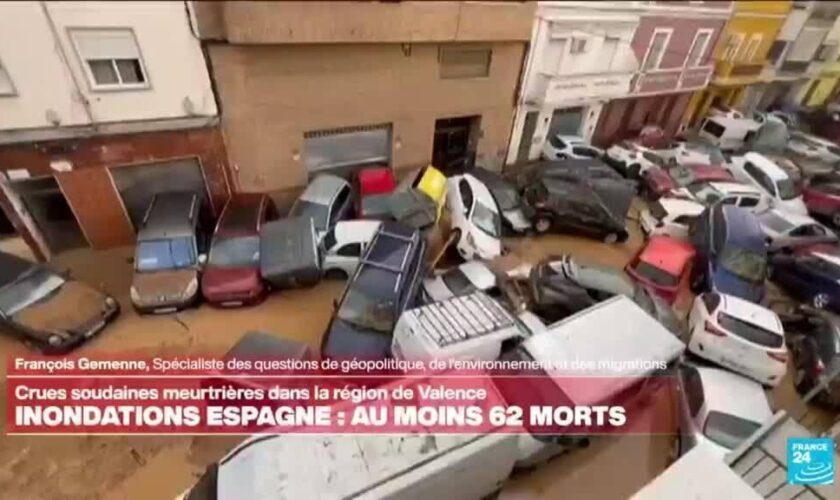 Crues en Espagne : un nouveau bilan fait état de 63 morts