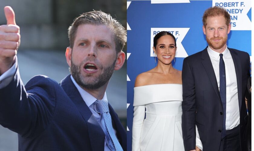 Eric Trump launches unprompted attack on ‘black sheep’ Prince Harry and his ‘unpopular’ wife Meghan