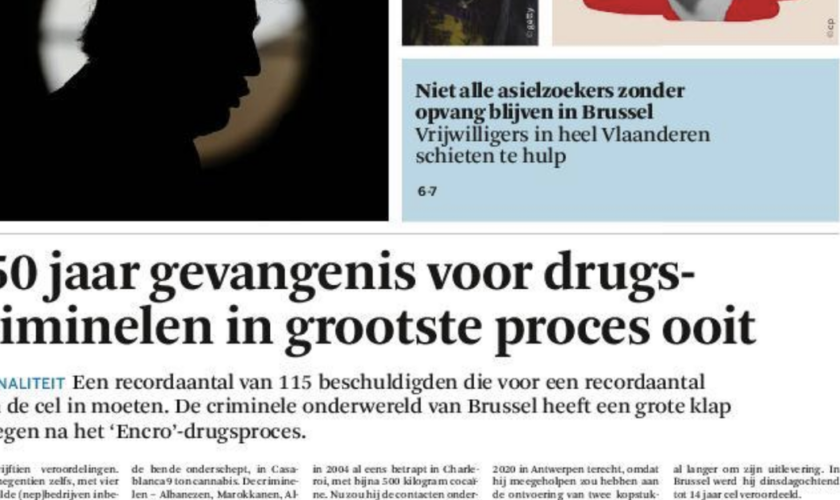 Belgique : un total de 750 ans de prison dans le mégaprocès du trafic de drogue