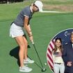 Donald Trump's granddaughter Kai, 17, shows off incredible golf skills with YouTube star ahead of election