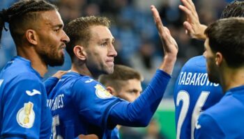 Hoffenheim steht im Achtelfinale des DFB-Pokals. Foto: Uwe Anspach/dpa