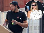 Something to celebrate? Margot Robbie's husband Tom Ackerley stocks up on supplies including nappies and celebratory cigars and wine ahead of their first child's imminent arrival