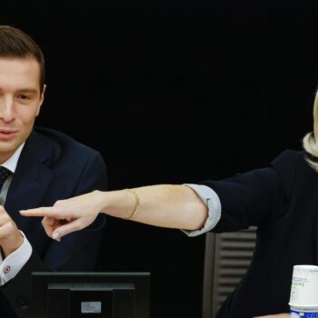 Jordan Bardella et Marine Le Pen à l'Assemblée nationale à Paris, le 15 septembre 2024