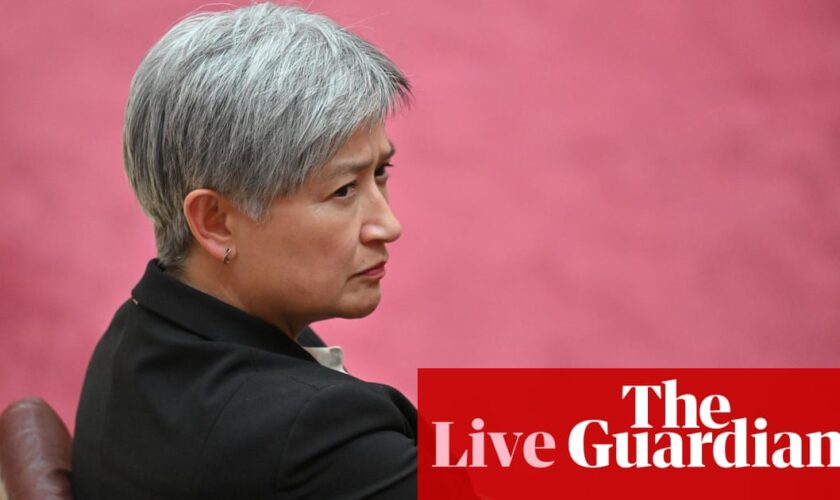 Australia news live: Sydney beach closed after mysterious black balls wash ashore; Penny Wong launches humanitarian policy