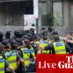 Australia news live: police pepper spray neo-Nazi rally in Melbourne; Bruce Lehrmann to learn fate of appeal