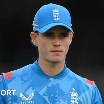 England's Jacob Bethell during ODI against Australia