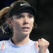 Katie Boulter celebrates at the 2024 Toray Pan Pacific Open event in Tokyo