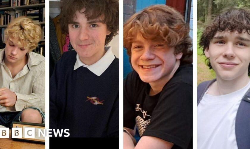 Crash inquest into deaths of four teenage boys