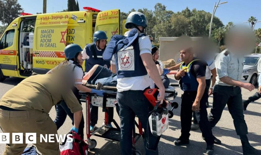 Dozens injured after truck hits bus stop in central Israel