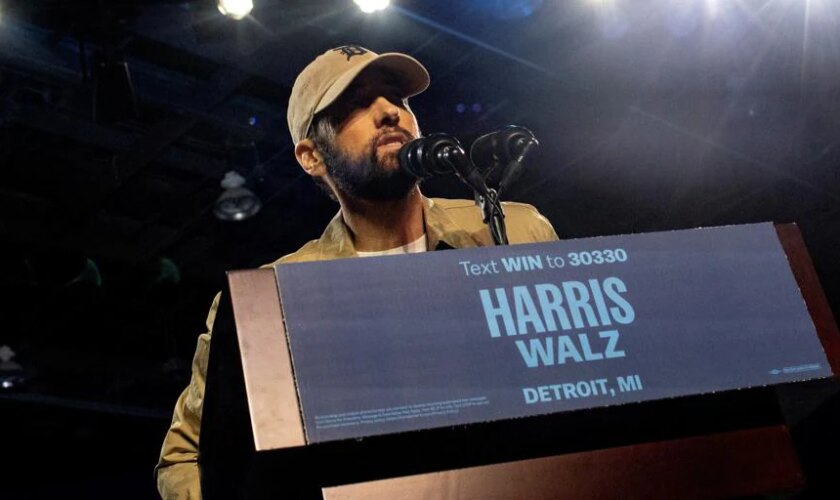 Eminem muestra su apoyo a Harris: «Apoya un futuro en donde se protegerán muchas libertades»