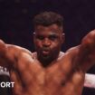 Francis Ngannou celebrates his win over Renan Ferreira at the PFL Super Fights event in Riyadh, Saudi Arabia