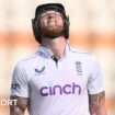 England captain Ben Stokes looks up in anguish after being dismissed