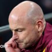 A pensive England interim manager Lee Carsley during the Wembley defeat against Greece