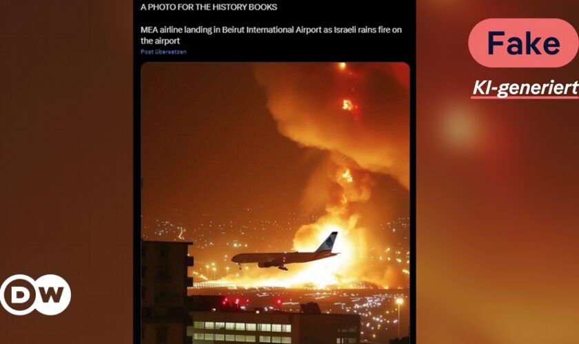 Faktencheck: KI-Bild statt Angriff auf Flughafen Beirut