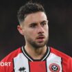 George Baldock playing for Sheffield United in the Premier League