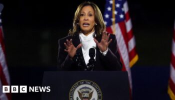 Harris pledges 'different path' at site of Trump 6 January rally