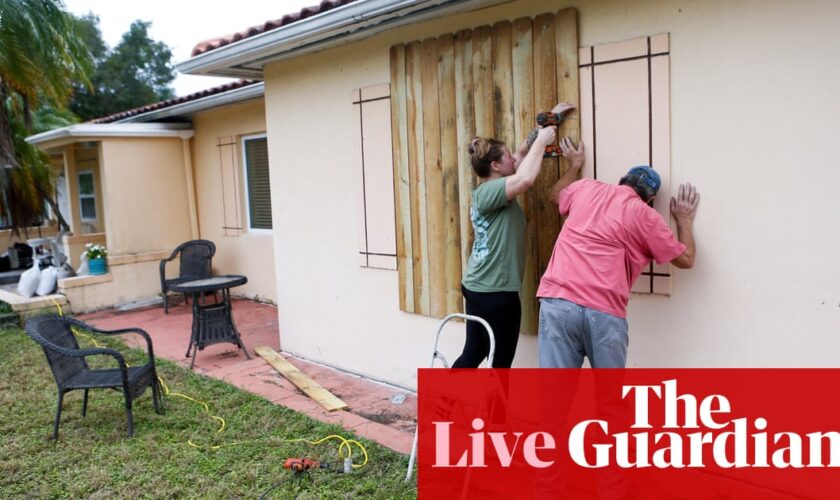 Hurricane Milton live updates: millions in Florida told to leave their homes amid threat to life warning