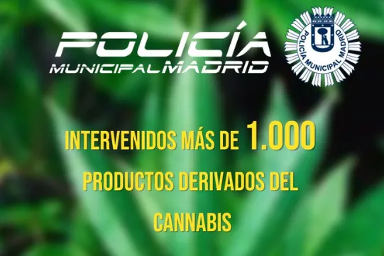 Incautados más de 1.000 artículos derivados del cannabis en dos tiendas de Moncloa