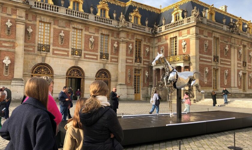 « Incroyable en vrai », le cheval métallique des JO de Paris fait sensation au château de Versailles