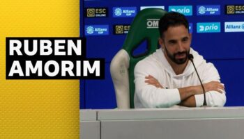 Ruben Amorim during a news conference