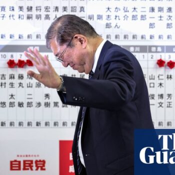 Japan election: voters have issued ‘severe judgment’, PM says after ruling coalition losses