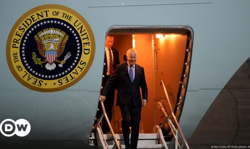 Joe Biden arrives in Germany for shortened farewell visit