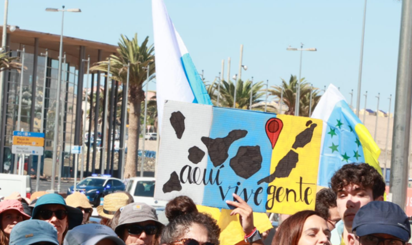 Los convocantes de las manifestaciones contra el modelo turístico volverán a movilizarse en Canarias