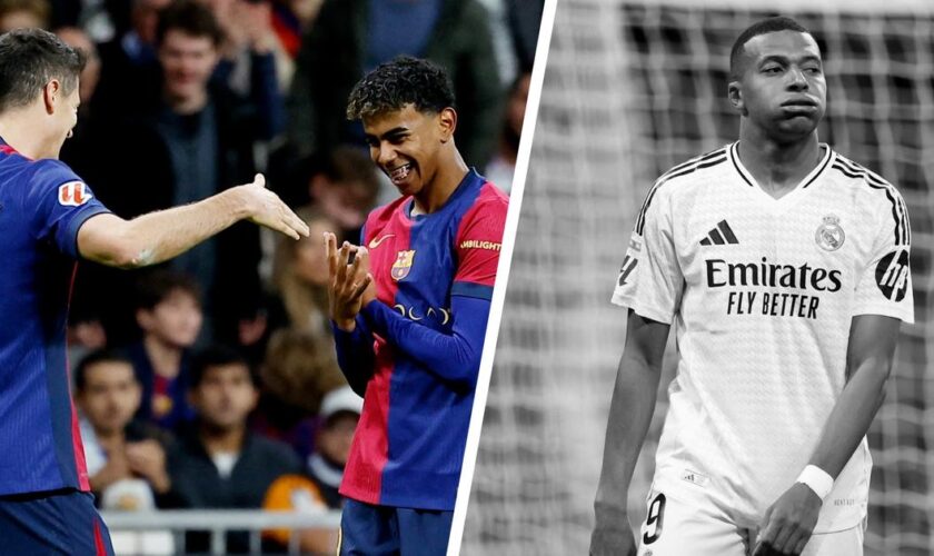 Real Madrid-FC Barcelone : Lewandowski plane, Yamal magistral, Mbappé «hors-jeu»... Les tops et les flops