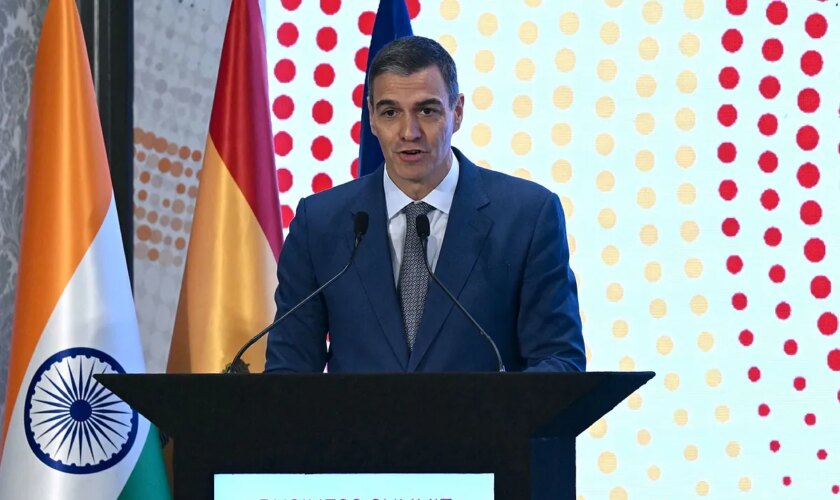 Sánchez busca seducir a las empresas de La India presentando a España como la puerta de entrada en Europa