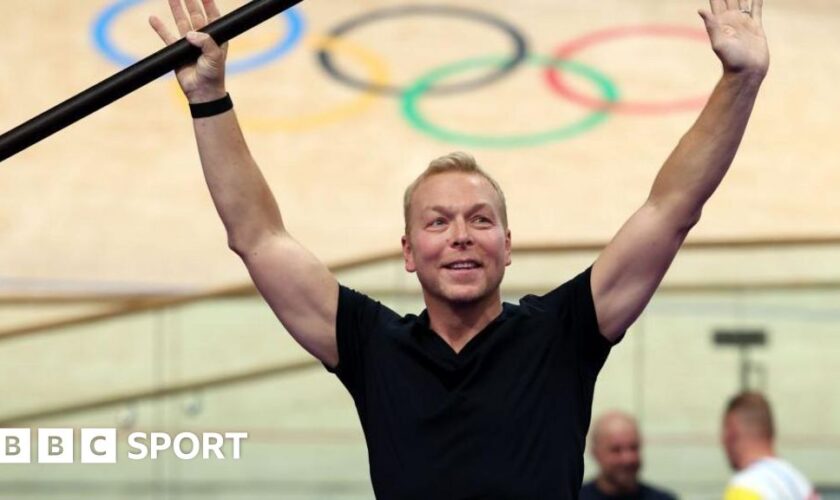 Sir Chris Hoy at the Olympic Games in Paris