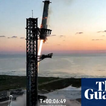 SpaceX launches Starship rocket and catches booster in giant metal arms