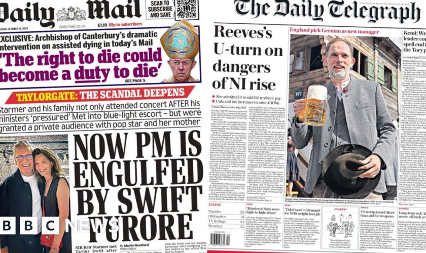 The Papers: 'England pick German' and 'Taylorgate' for Starmer