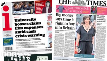 The Papers: 'Right time to buy into Britain' and university expenses