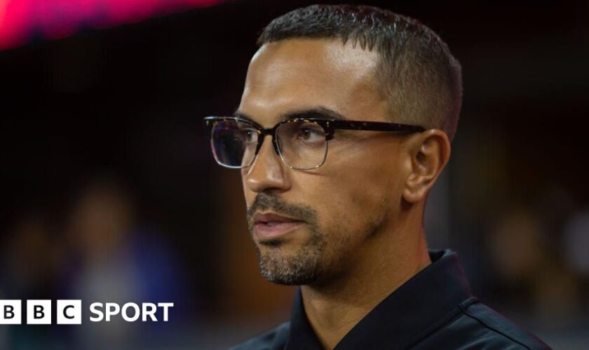 Seb Hines in the Orlando Pride dugout