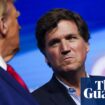 Tucker Carlson warms up crowd at Trump rally with bizarre spanking rant