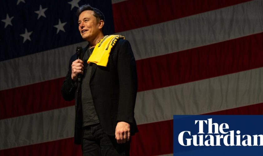 US warns Musk’s Super Pac $1m-per-day giveaways may be illegal, reports say