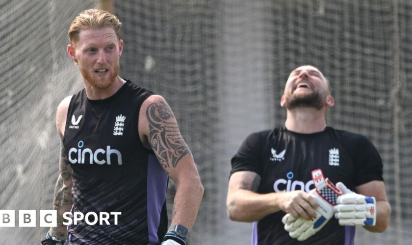 Ben Stokes and Brendon McCullum in the nets